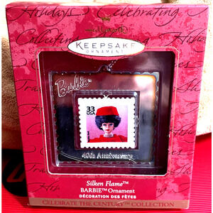 Hallmark BARBIE Silken Flame 40th Anniv. Postage Stamp Keepsake Ornament